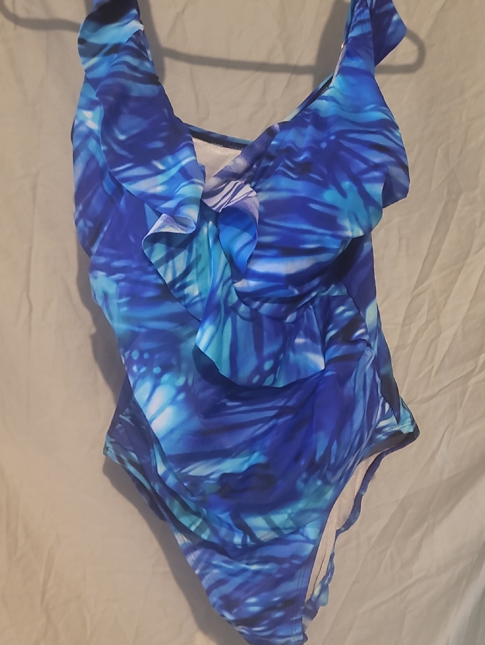 croft & barrow Blue Patterned One-Piece